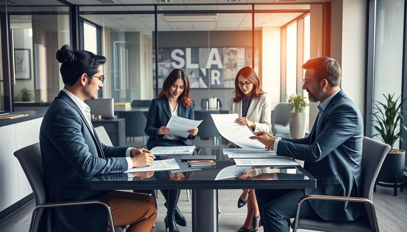 Business agreement signing